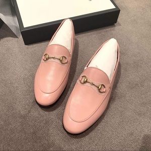 BRAND NEW Gucci Pink 10mm Brixton Leather Loafer